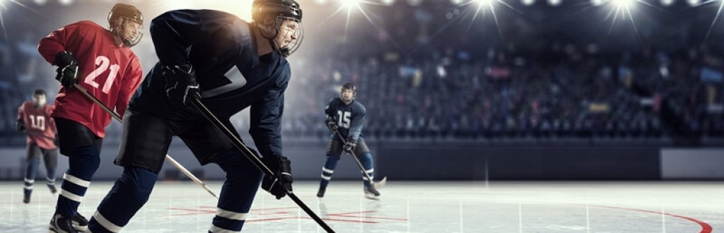 Ice Hockey match in rink